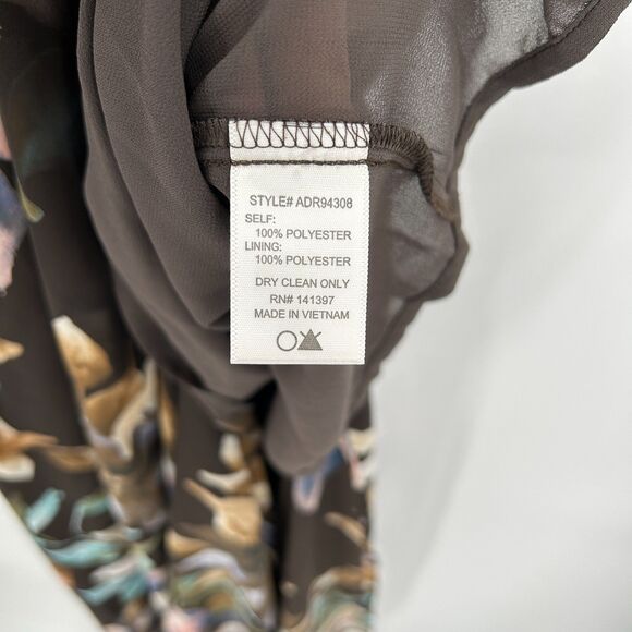 ASTR The Label Brown Floral Surplice Spaghetti Strap Maxi Dress Size Small S - Picture 10 of 10